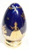 Hand Painted Porcelain Egg with Stand