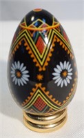 Hand Painted Porcelain Egg with Stand