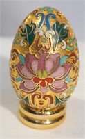 Hand Painted Porcelain and Enamel Egg
