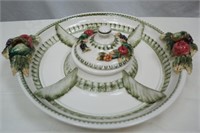 Porcelain Decorative Chip and Dip Bowl