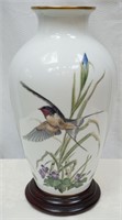 Franklin Porcelain "The Meadowland Bird Vase"