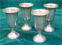 Lot of Towle Weighted Sterling Brandy Cups