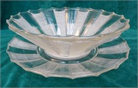 Glass Plate and Bowl Set