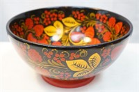 "Khokhloma" Russian Hand Painted Bowl