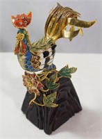 Cloisonne Rooster with Stand