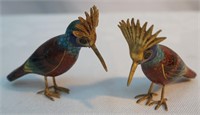 Pair of Cloisonne Birds