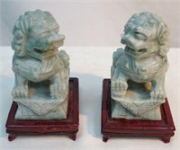 Pair of Stone Carved Lion Dogs