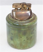 Ceramic and Brass Table Lighter