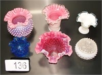 Grouping of Fenton and Hobnob Glass