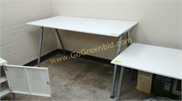 Lot Of 2 Ikea Galant White Tables