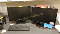 Dell Inspiron Computer With 2 Monitors, Keyboard A