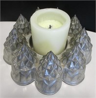 Tin Candle Holder with Candle