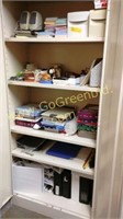 Lot Of Office Supplies In Cabinet Lot#71 (cabinet