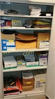 Lot Of Office Supplies In Cabinet Lot#72 (cabinet