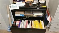 Black 2 drawer black metal lateral file cabinet