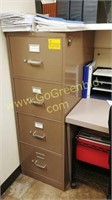 HON Brown metal legal size file cabinet