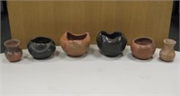 6 Vintage Santo Domingo Pottery - Unsigned