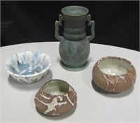 Lot of Assorted Pottery Items- Vase 8.25" Tall