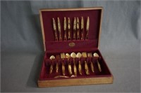 Avonrose Goldplate Stainless 42pc. Flatware Set