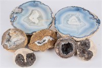 7 Natural Geode w/ Crystals & Quartz