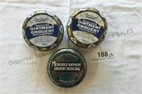 Vintage Medicated Ointments x3