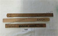 Eaton Co. and Sears Rulers x3