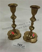 Brass Candle Holders x2