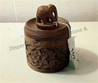 Wood Carved Jar