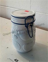 Painted Glass Canister