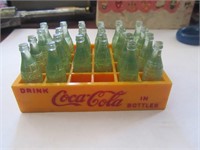 Small Coke Adv. Tray w/22 Coke Bottles-Miniature
