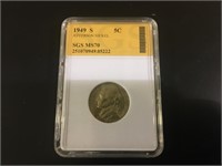 1949-S GRADED NICKEL