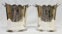 Pair of English Silver Plate Champagne Ice Buckets