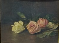 Frederick Knab Still Life of Roses O/B