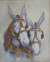 K. Mitchell O/C Potrait of Mules in Circus Dress