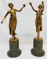 Rudolf Kuchler Polished Bronze Statuettes
