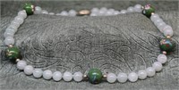 Jade & Enamel Bead Necklace