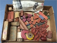 Lot of Vintage Blocks - Auburn Rubber Blocks