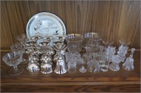 Silver Plate Goblets, Assorted Crystal,