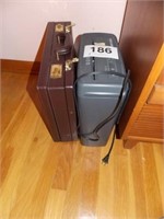 Black and Decker paper shredder and a briefcase