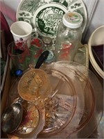 Misc Lot - Kimberly Plate, Carnival Glass, Etc