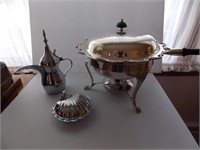 Israili carafe -silverplate chafing dish,Webster