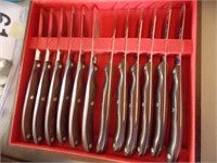 Cutco set of 12 knives in wooden box