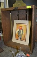Wood Crate & John Wayne Pic