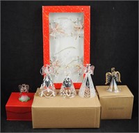 8 Hand Blown Angels Christmas Glass Decorations