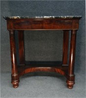 DIMINUTIVE BOSTON MARBLE TOP PIER TABLE