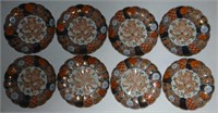 SET OF 8 CHINESE IMARI PLATES W/ DRAGON MOTIF