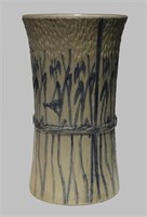 STONEWARE CANE "CAT TAILS & REEDS" PROB. WHITES