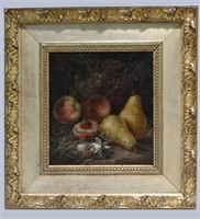 O/C STILL LIFE FRUIT IN PLEIN AIR SGND IN VERSO