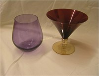 Multi Colored Wine & Martini Glasses