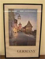 Framed Poster Of German Town
